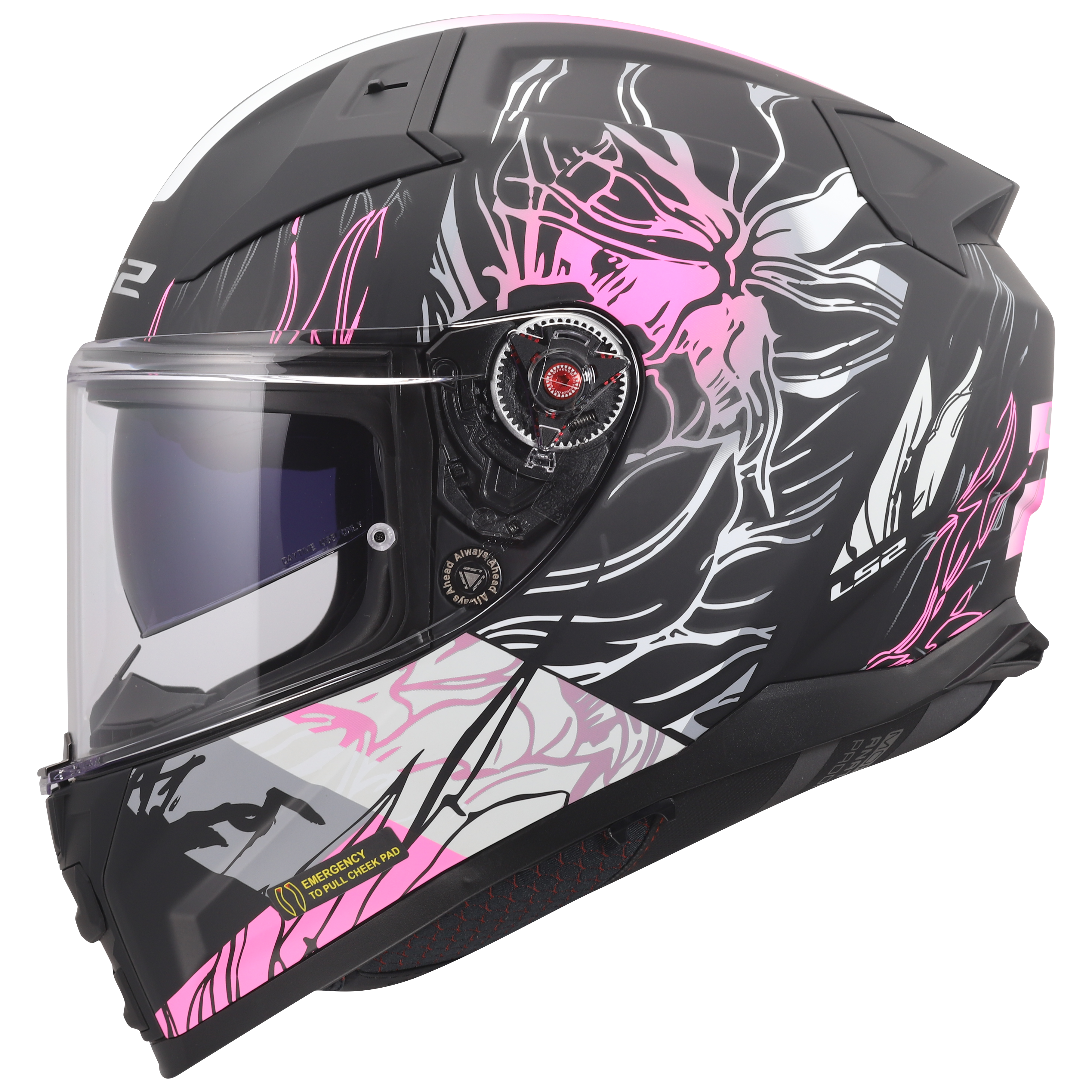 LS2 FF811 VECTOR II DARFLO MATT BLACK PINK  168112711 (2)